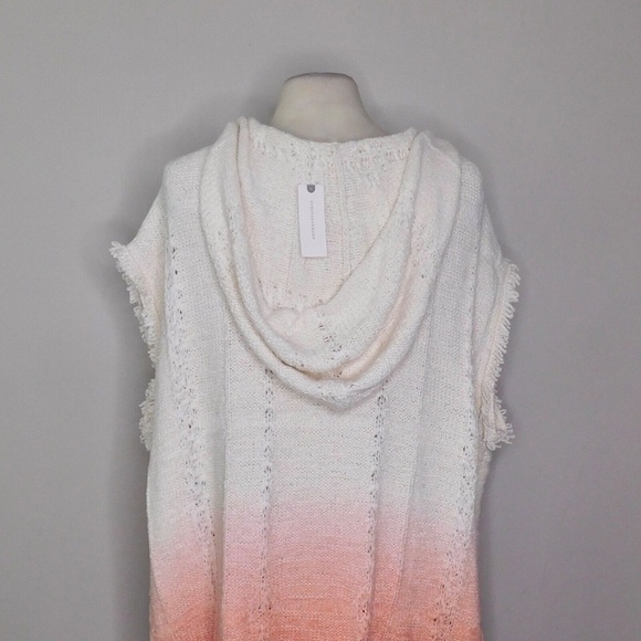NWT!! Anthropologie MOTH Ombre Fringed Beachside Hoodie Sweater Medium Large - Picture 10 of 14